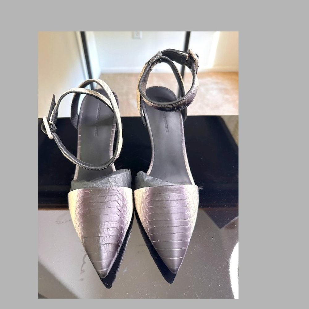 alexander Wang Lovisa Point toe snakeskin  pumps